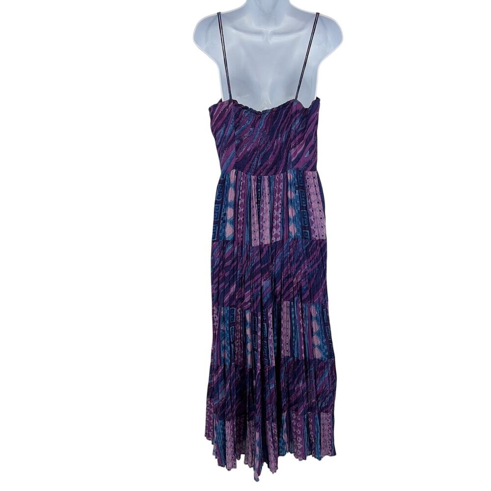 Vtg 90s Phool Boho Maxi Dress Large Festival Indie Tier Smocked Hippie Smocked - Picture 7 of 11